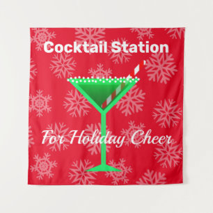 Martini Cocktail Station Tapestry