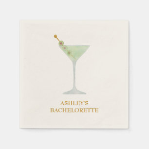 Martini Cocktail Wedding Shower or Bachelorette  Napkin