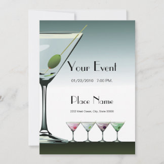 Martini Cocktails Invitation Template 2