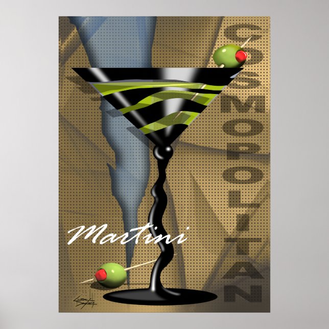 Martini cosmopolite | art déco (Devant)