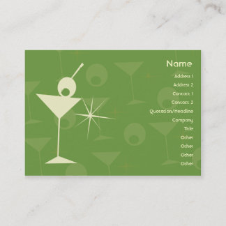 Martini Dazzle - Chubby Business Card