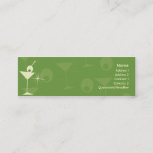 Martini Dazzle - Skinny Mini Business Card