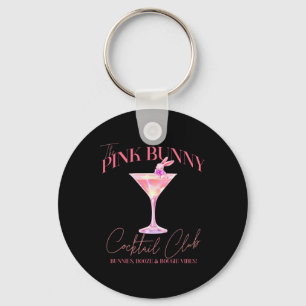 Martini Easter Pink Bunny Tail Social Club Happy E Keychain