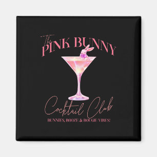 Martini Easter Pink Bunny Tail Social Club Happy E Magnet