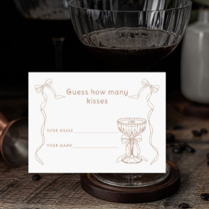 Martini Espresso How many kisses Bridal game Enclosure Card