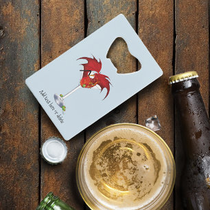 Martini Fantasy Red Dragon Credit Card Bottle Opener