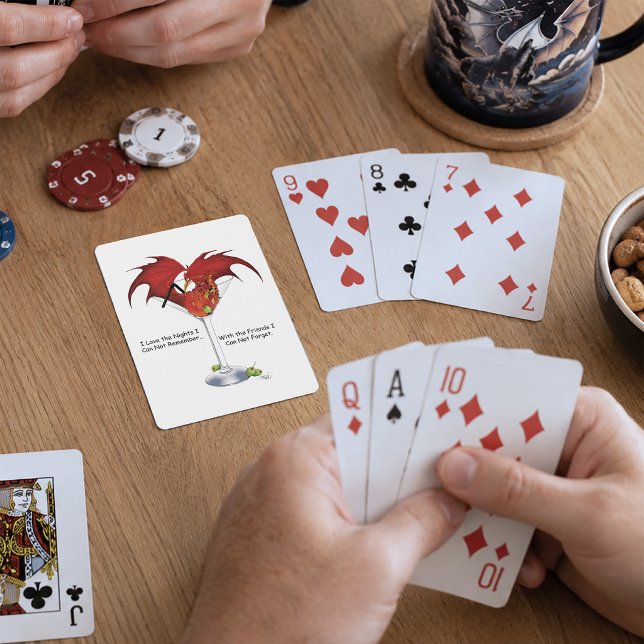 Martini Fantasy Red Dragon Playing Cards (Creator Uploaded)
