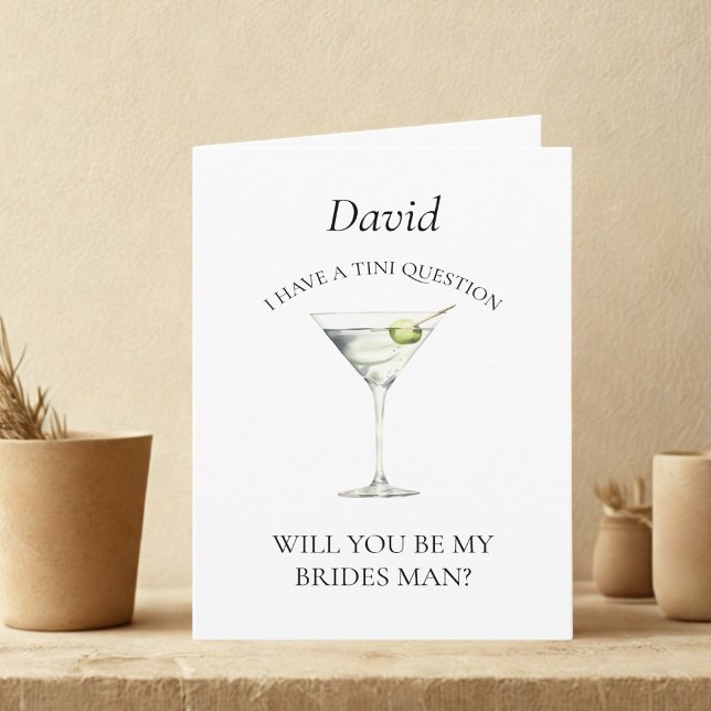 Martini Fun Trendy Vous Serez Ma Carte Homme Marié (Créateur téléchargé)