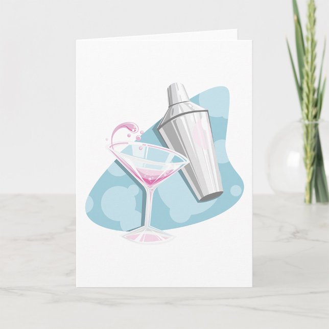 Martini Glass And Shaker Card (Creator Uploaded)
