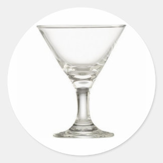 martini glass classic round sticker