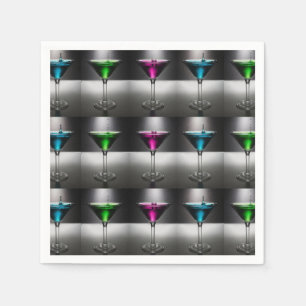 Martini Glass Cocktail Party Napkins