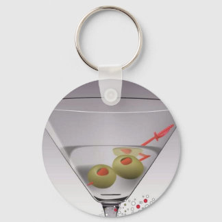 Martini glass keychain