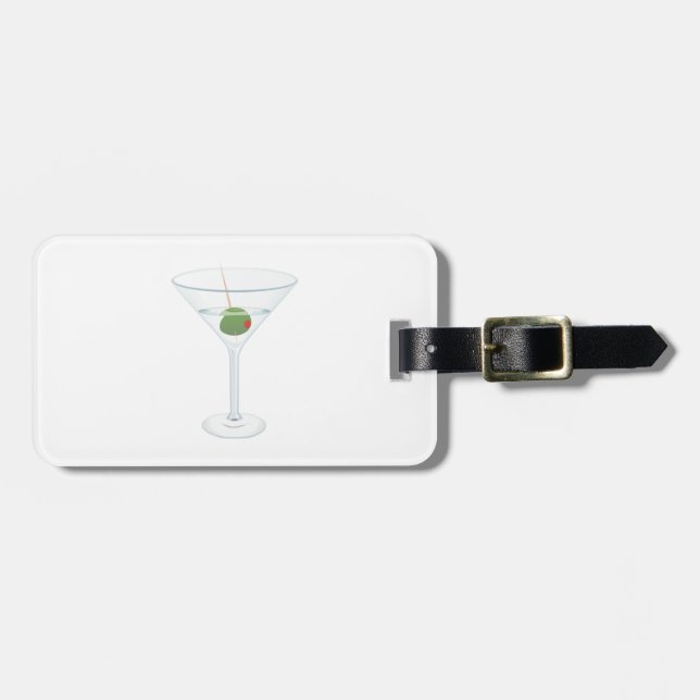 Martini Glass Luggage Tag (Front Horizontal)