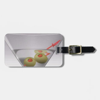 Martini glass luggage tag