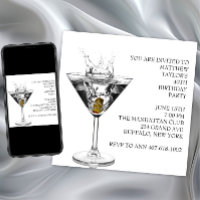 Martini Glass Mans Birthday Party