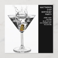 Martini Glass Mans Birthday Party