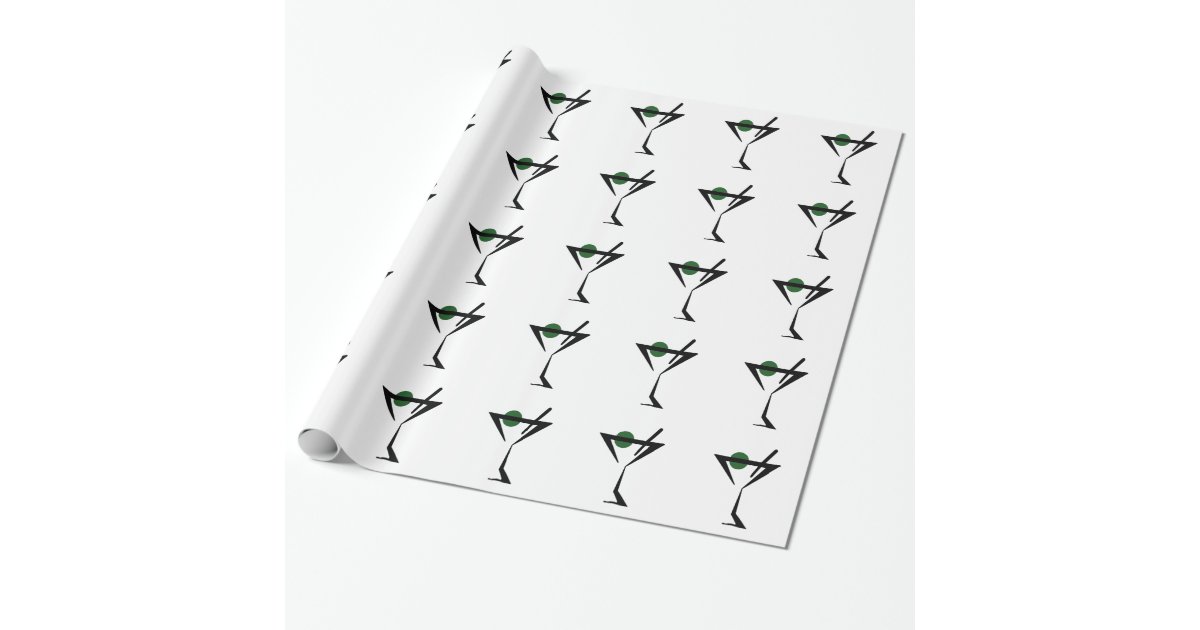 Martini Glass Wrapping Paper Zazzle