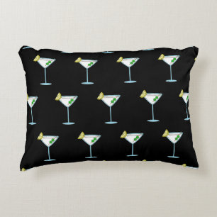 Martini Lovers Cocktail Glass Bartender Alcohol Accent Pillow