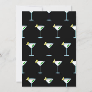 Martini Lovers Cocktail Glass Bartender Alcohol Invitation