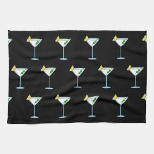 Martini Lovers Cocktail Glass Bartender Alcohol Kitchen Towel