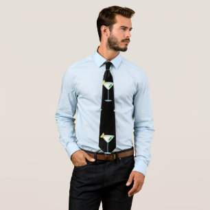 Martini Lovers Cocktail Glass Bartender Alcohol Tie