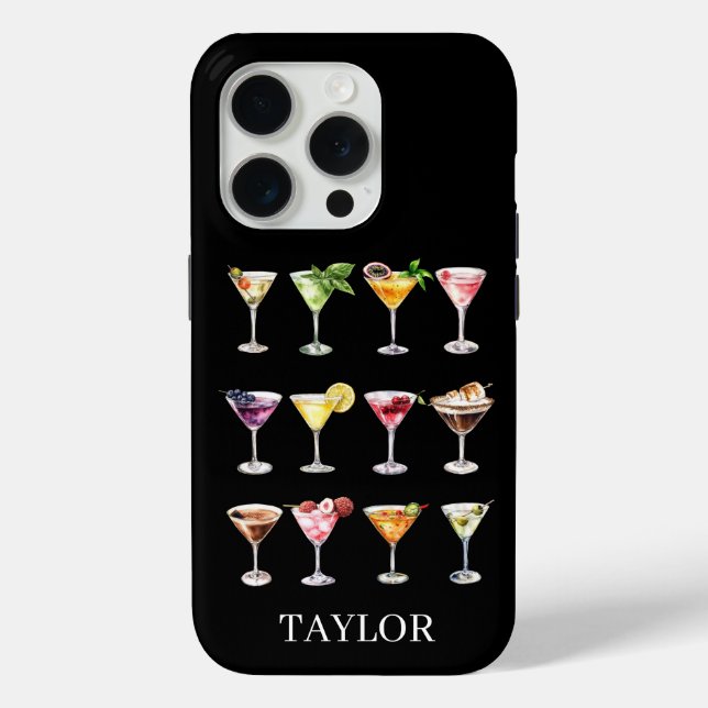 Martini Madness Monogrammed Case-Mate iPhone Case (Back)