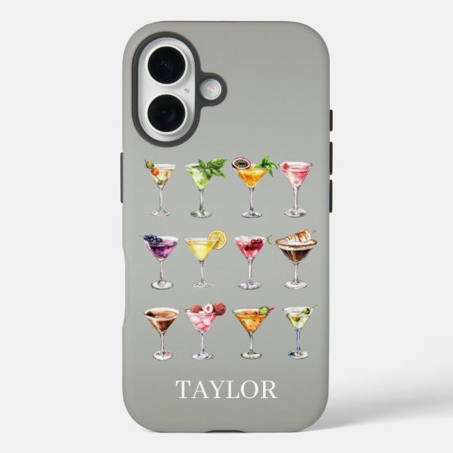 Martini Madness Monogrammed Case-Mate iPhone Case (Back)