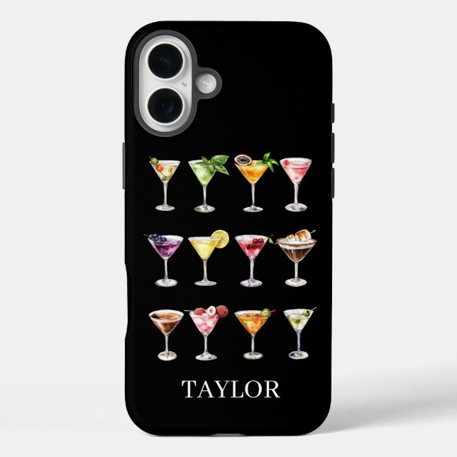 Martini Madness Monogrammed Case-Mate iPhone Case (Back)