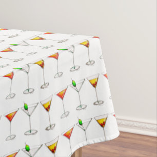 Martini Manhattan Cosmopolitan Drinks Cocktails Tablecloth