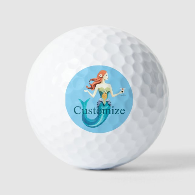 Martini Mermaid Thunder_Cove Golf Balls (Front)