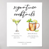 Martini Moscow Mule Signature Cocktails Menu