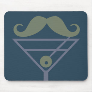 Martini Moustache custom mousepad