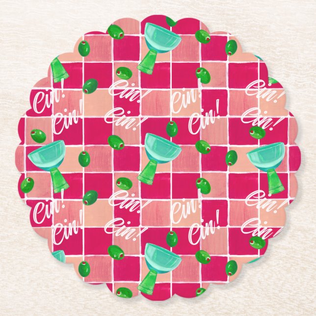 Martini Paper Coaster (Front)