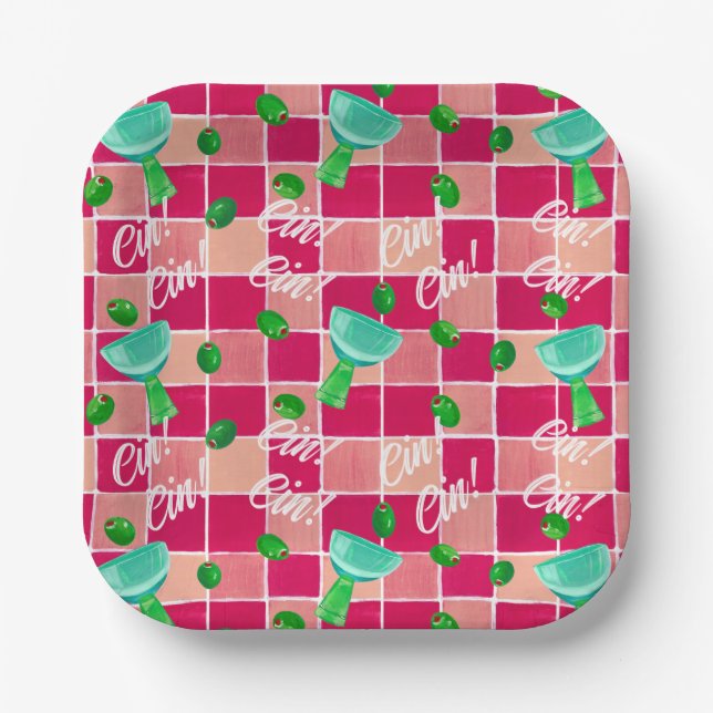 Martini Paper Plates (Front)