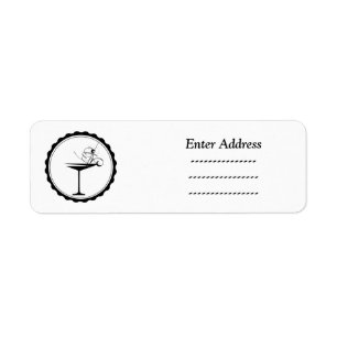 Martini Party Custom address label Sticker
