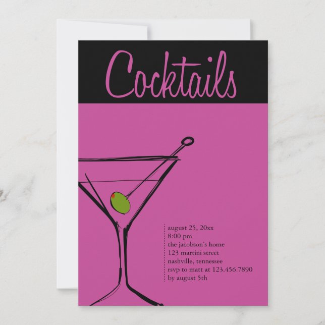 Martini Party Invitation (Front)