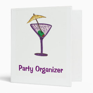 Martini Party Organizer Binder
