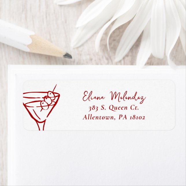 Martini Return Address Labels (Insitu)