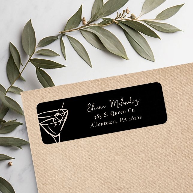 Martini Return Address Labels (Creator Uploaded)