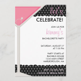 Martini & Ring Bachelorette Party Invitation