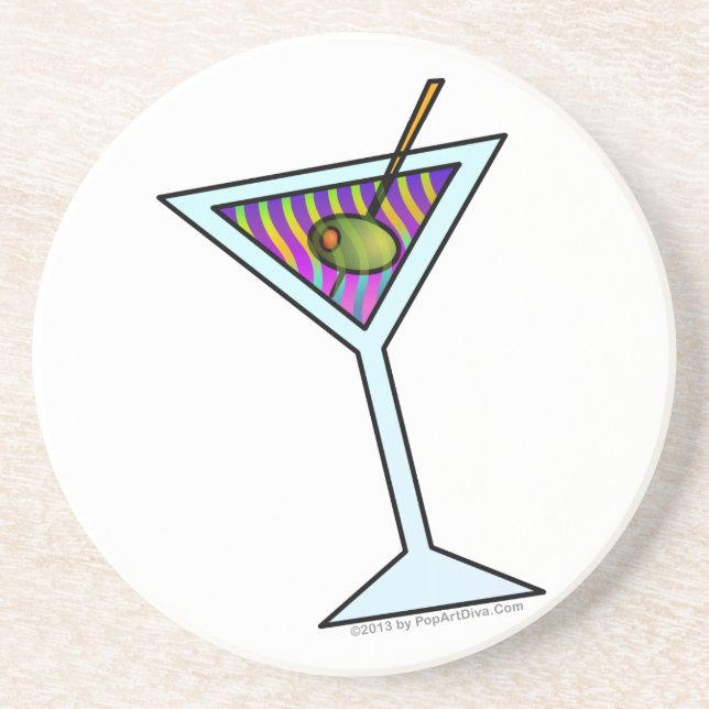 MARTINI SANDSTONE COASTERS (Front)