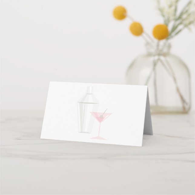 Martini Shaker Place Card (Front)