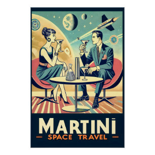 Martini Space Travel Affiches de l'équipage de con