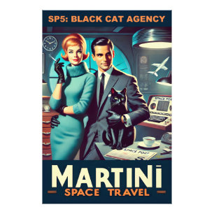 Martini Space Travel Poster SP5 : Agence de Chat N