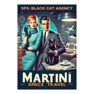 Martini Space Travel Poster SP5 : Agence de Chat N