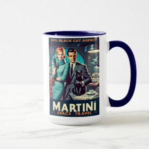 Martini Space Travel Poster SP5: Black Cat Agency Mug