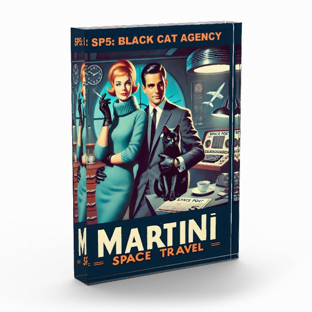 Martini Space Travel Poster SP5: Black Cat Agency Photo Block (Left)