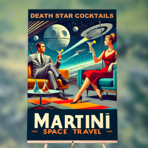 Martini Space Travel Posters Death Star Cocktails