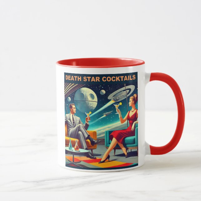 Martini Space Travel Posters Death Star Cocktails Mug (Right)