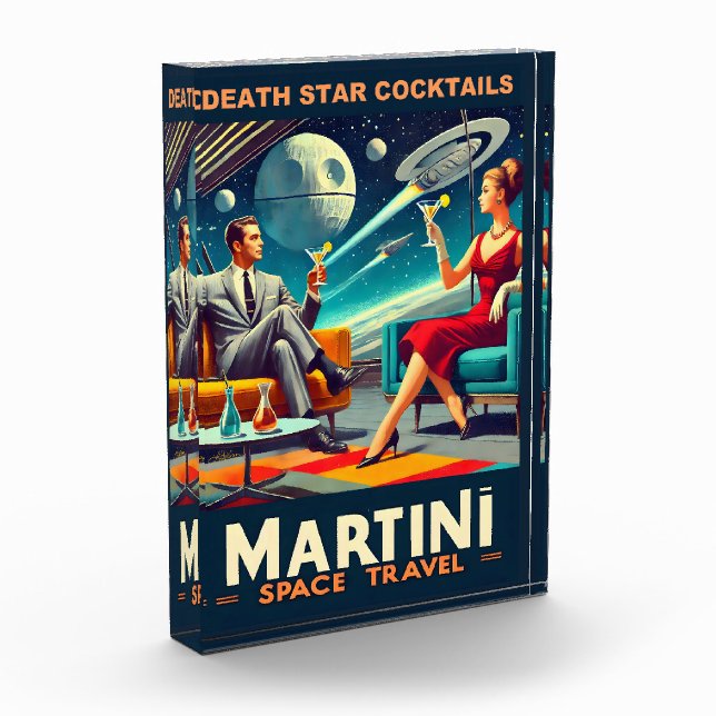 Martini Space Travel Posters Death Star Cocktails Photo Block (Left)
